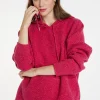 Montagut Pulls-Hoodie unisexe en laine et cachemire - Fabio 26-Rose foncé