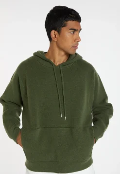 Montagut Pulls-Hoodie unisexe en laine et cachemire - Fabio 83-Kaki