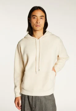Montagut Pulls-Hoodie unisexe en laine et cachemire - Fabio 82-Ecru