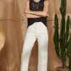 Montagut Pantalons Et Shorts-Jean en coton - Ysée 82-Ecru