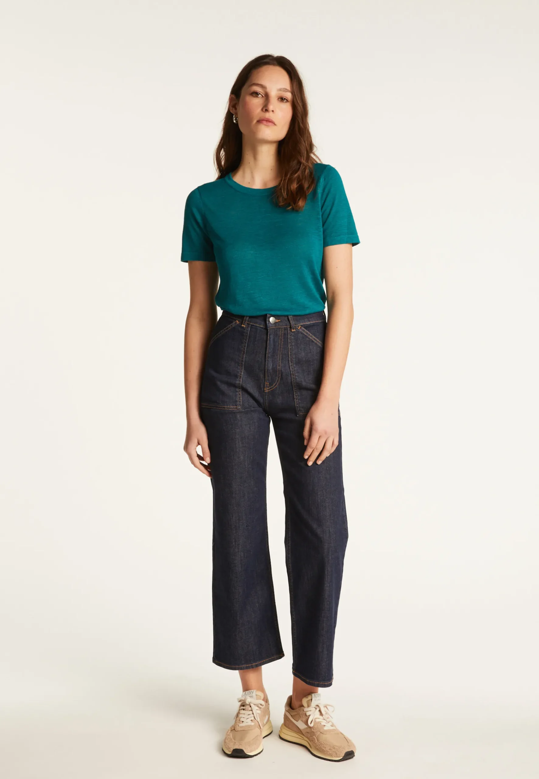 Montagut Pantalons Et Shorts-Jean en coton - Yvonne 05-Bleu marine