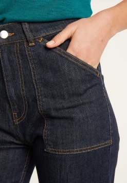Montagut Pantalons Et Shorts-Jean en coton - Yvonne 05-Bleu marine