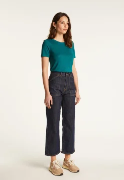 Montagut Pantalons Et Shorts-Jean en coton - Yvonne 05-Bleu marine