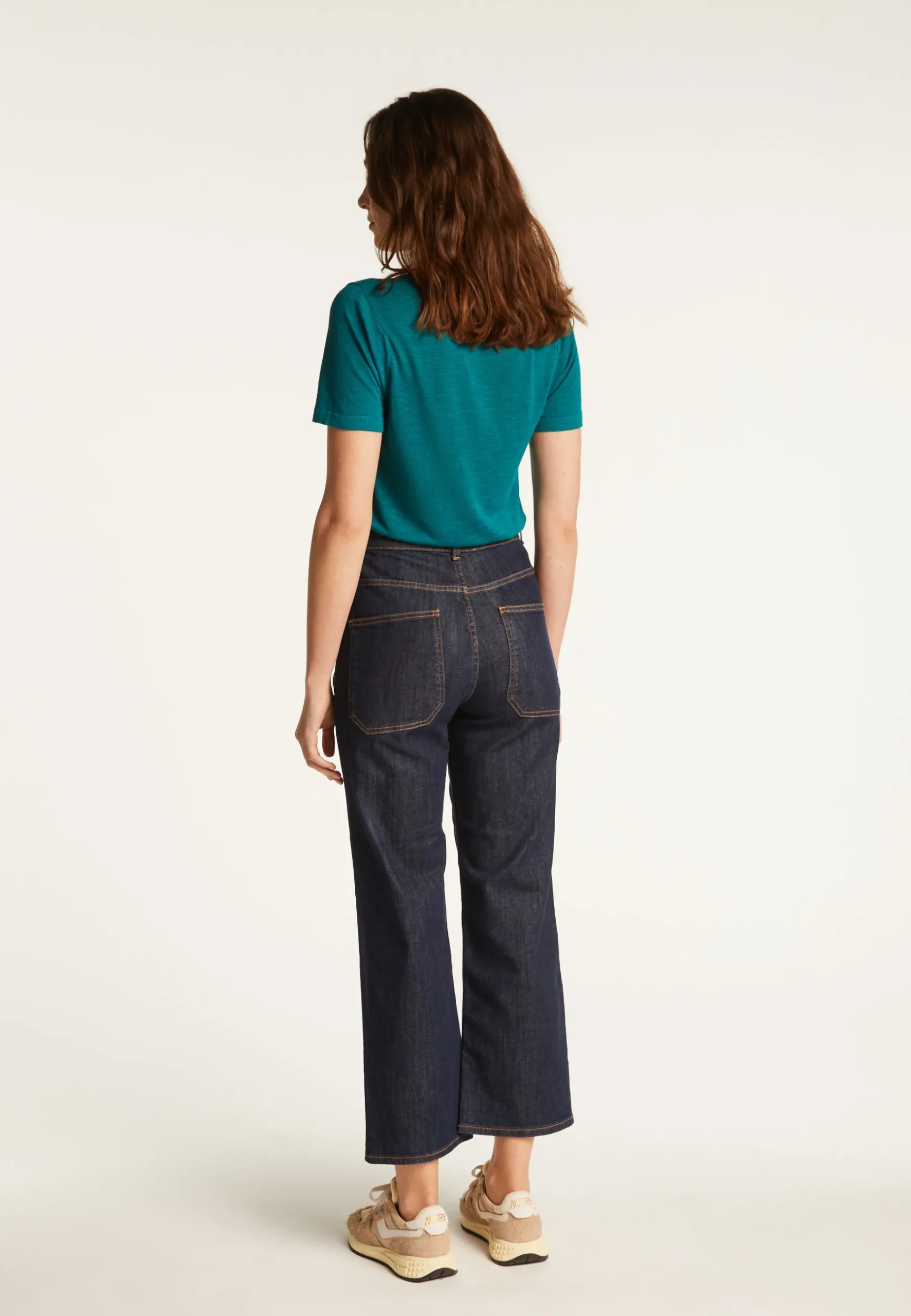 Montagut Pantalons Et Shorts-Jean en coton - Yvonne 05-Bleu marine