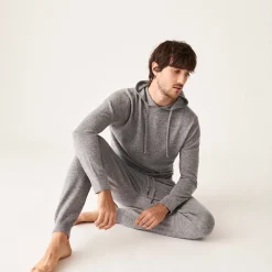 Montagut Pantalons Et Shorts-Jogger à poches en cachemire - Emery 09-Gris moyen