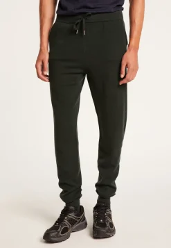 Montagut Pantalons Et Shorts-Jogger à poches en cachemire - Emery 21-Vert foncé