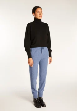 Montagut Les Incontournables-Jogger en cachemire - Amandine 95-Bleu denim