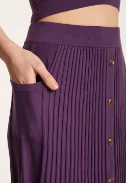 Montagut Jupes Et Robes-Jupe coton polyamide - Lorenza 17-Violet