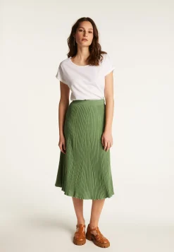Montagut Jupes Et Robes-Jupe en coton - Dolce 83-Kaki