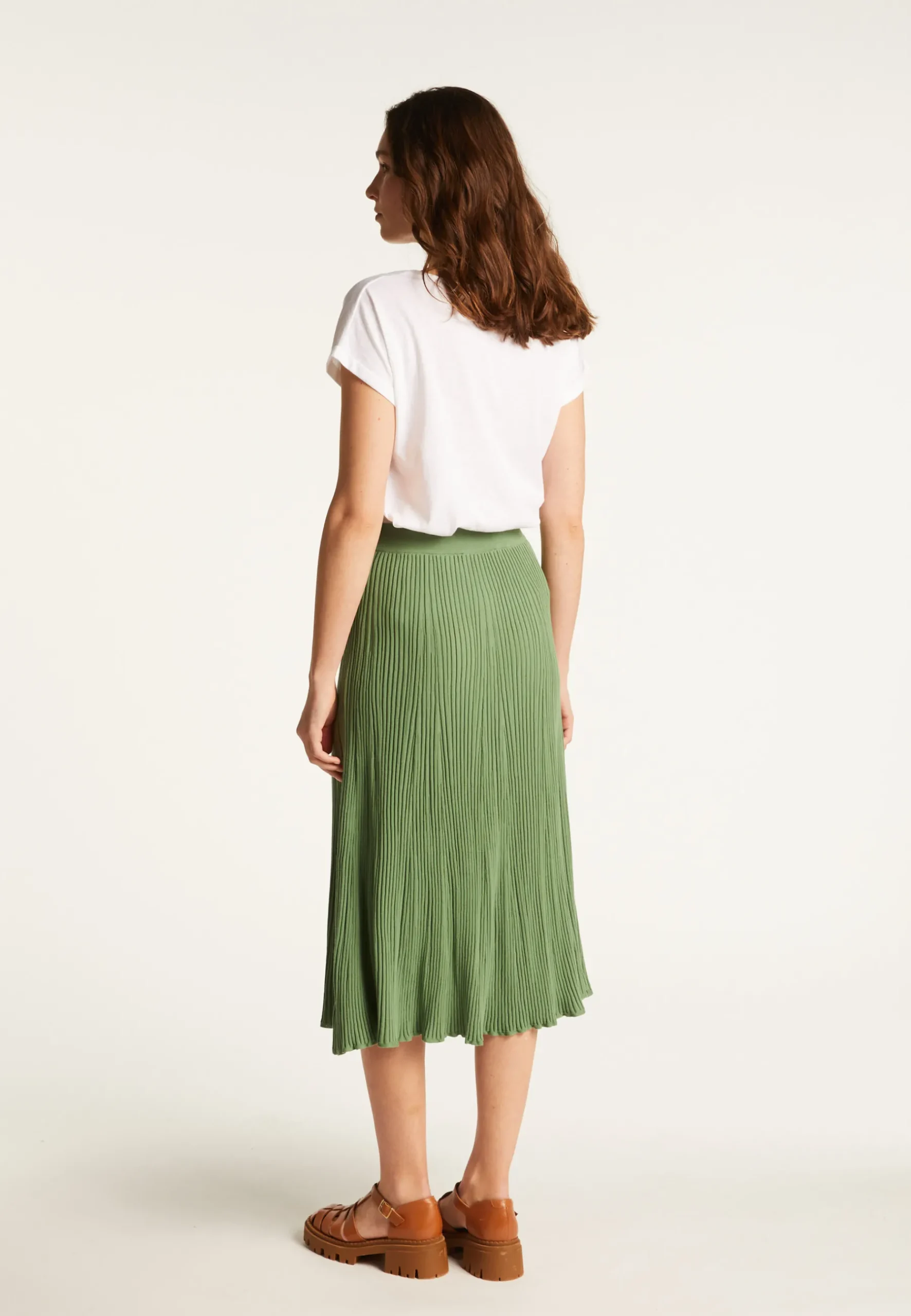 Montagut Jupes Et Robes-Jupe en coton - Dolce 83-Kaki