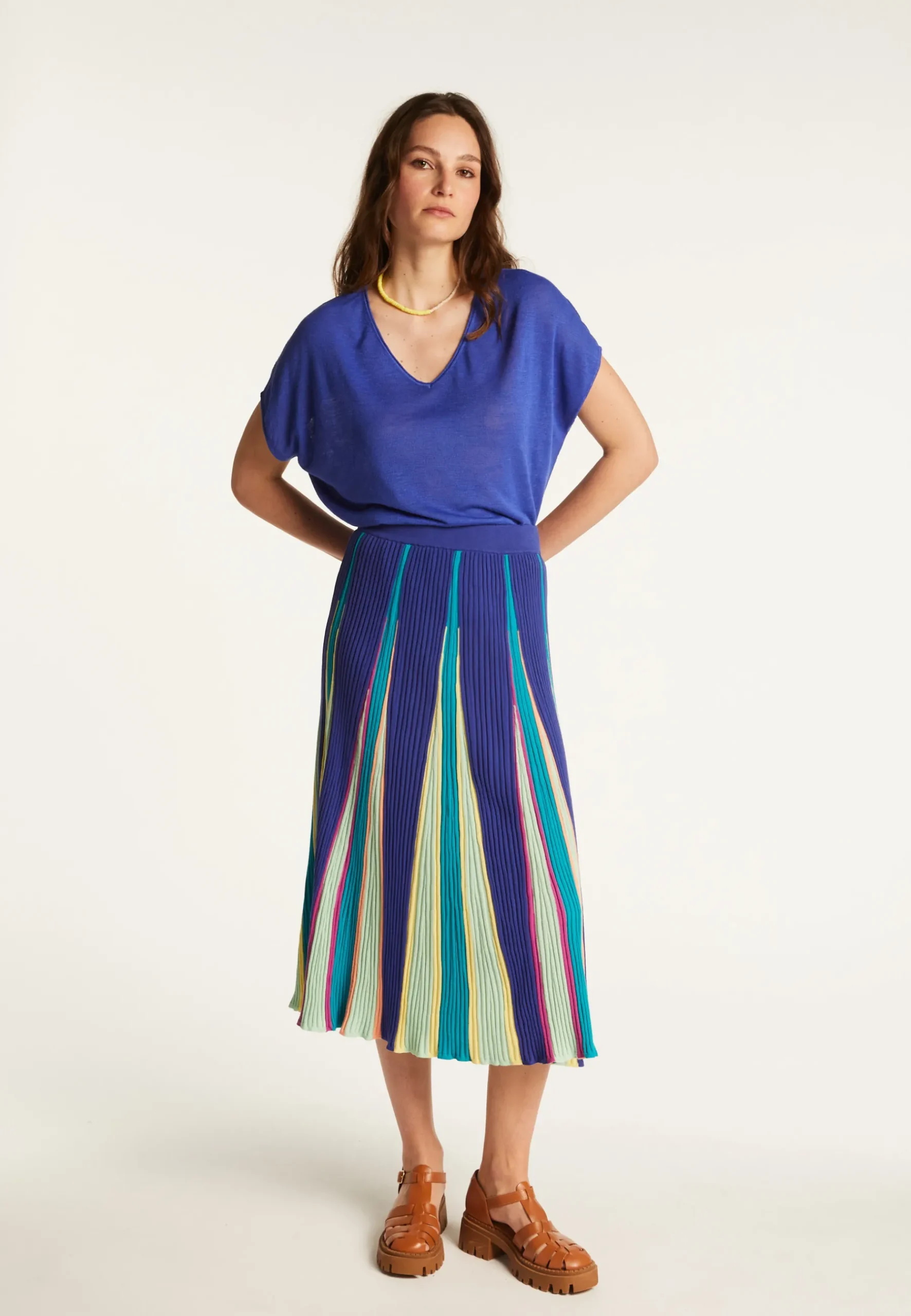Montagut Jupes Et Robes-Jupe en coton - Dolce vita 48-Bleu roi