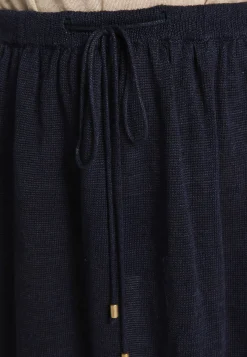 Montagut Jupes Et Robes-Jupe longue 100% lin - Maely 05-Bleu marine