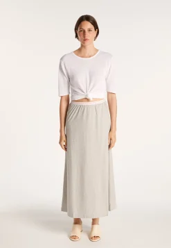 Montagut Jupes Et Robes-Jupe longue en coton - Magnolia 09-Gris moyen