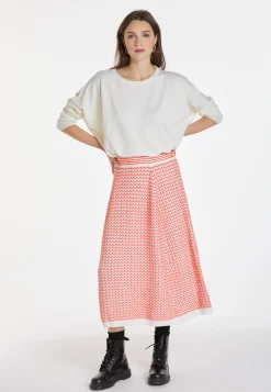 Montagut Jupes Et Robes-Jupe longue en laine mérinos - Cecile 15-Orange