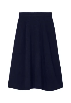 Montagut Jupes Et Robes-Jupe longue en laine mérinos - Cecile 05-Bleu marine