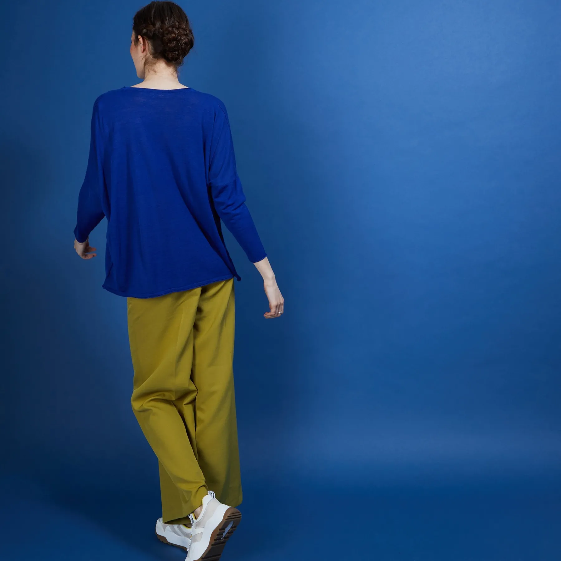 Montagut Vestes Et Cardigans-Long gilet en lin - Ballon 03-Bleu foncé