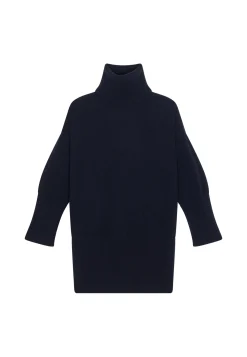 Montagut Pulls-Long pull ample en laine et cachemire - Galice 05-Bleu marine