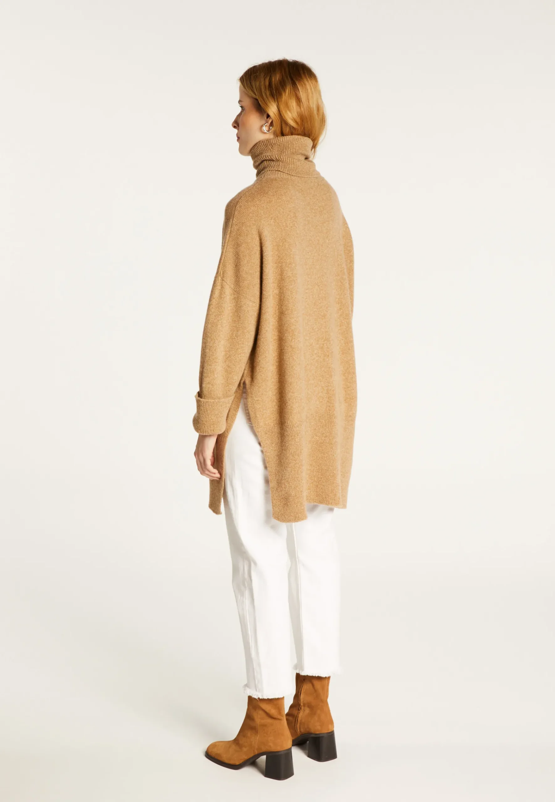 Montagut Pulls-Long pull ample en laine et cachemire - Galice 88-Camel