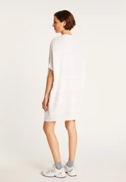 Montagut Pulls-Longue tunique femme - Clary 82-Ecru