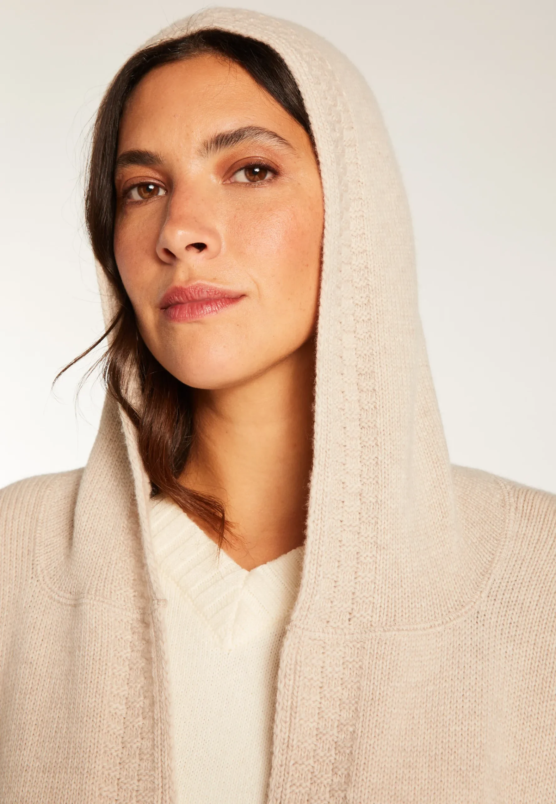 Montagut Pulls-Longue tunique sans manches - Venus 13-Beige moyen
