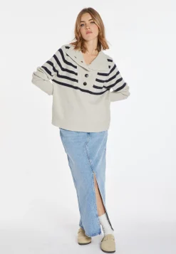 Montagut Pulls-Marinière cachemire et laine - Carmella 05-Bleu marine