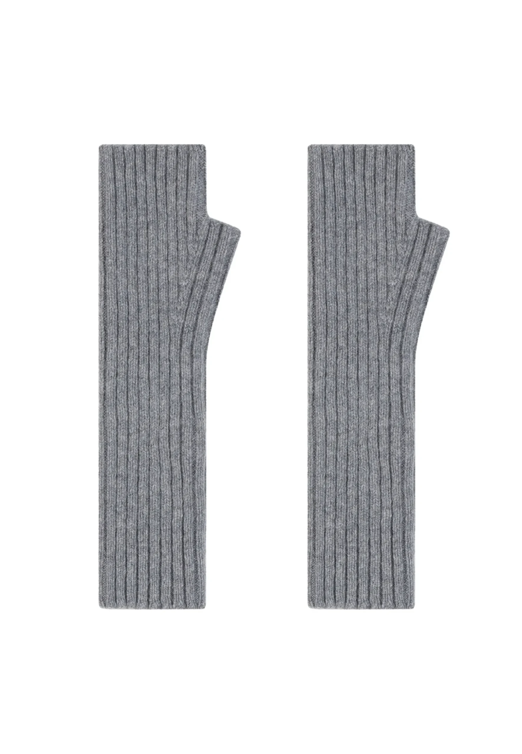 Montagut Accessoires-Mitaines unisexe cachemire et laine - Glenn 09-Gris moyen