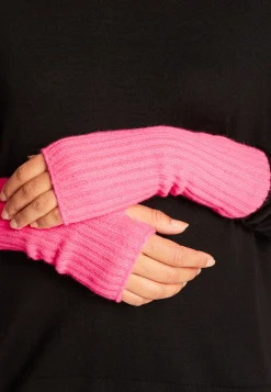 Montagut Accessoires-Mitaines unisexe en cachemire - Lena 91-Fuchsia