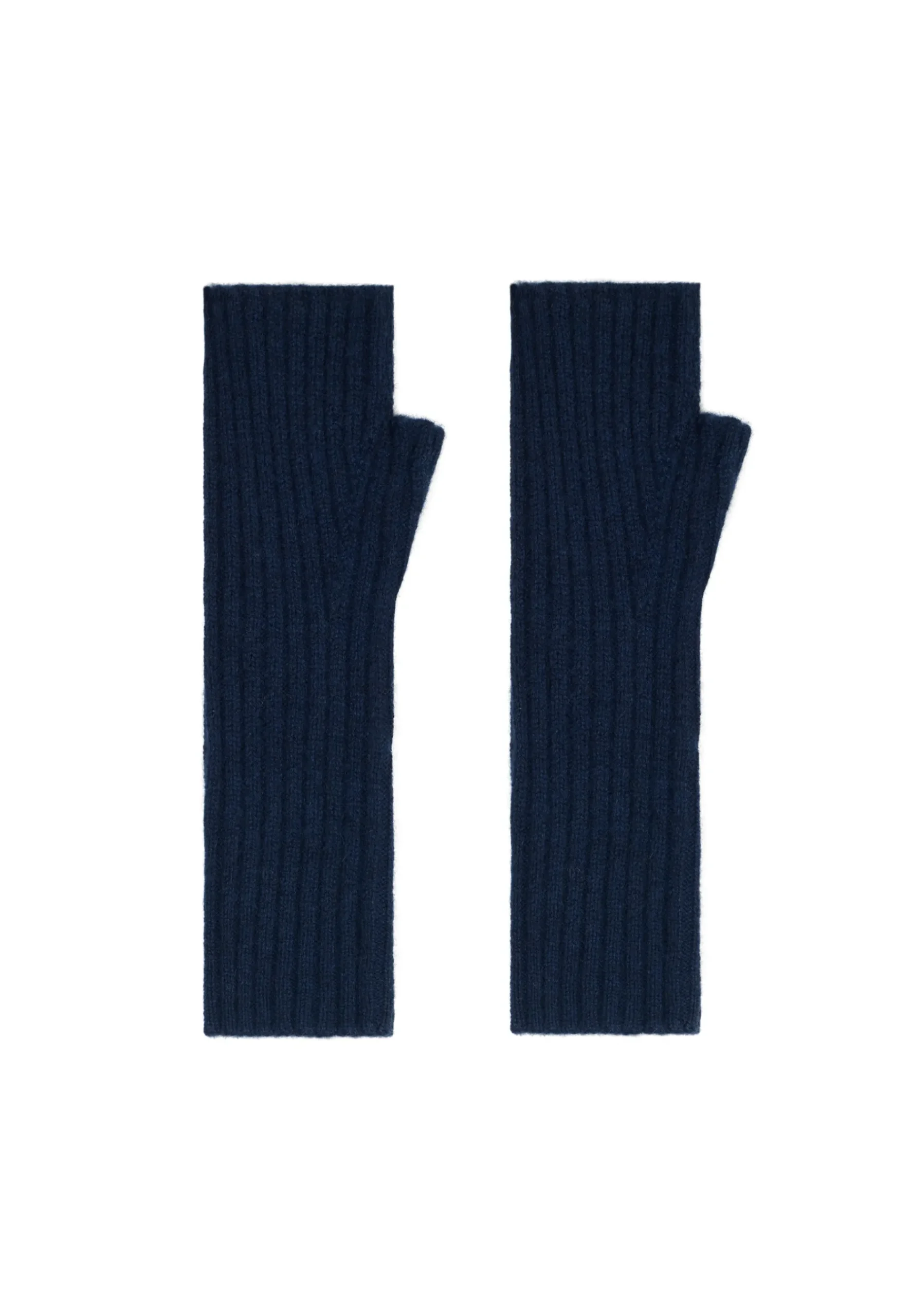 Montagut Accessoires-Mitaines unisexe en cachemire - Lena 05-Bleu marine