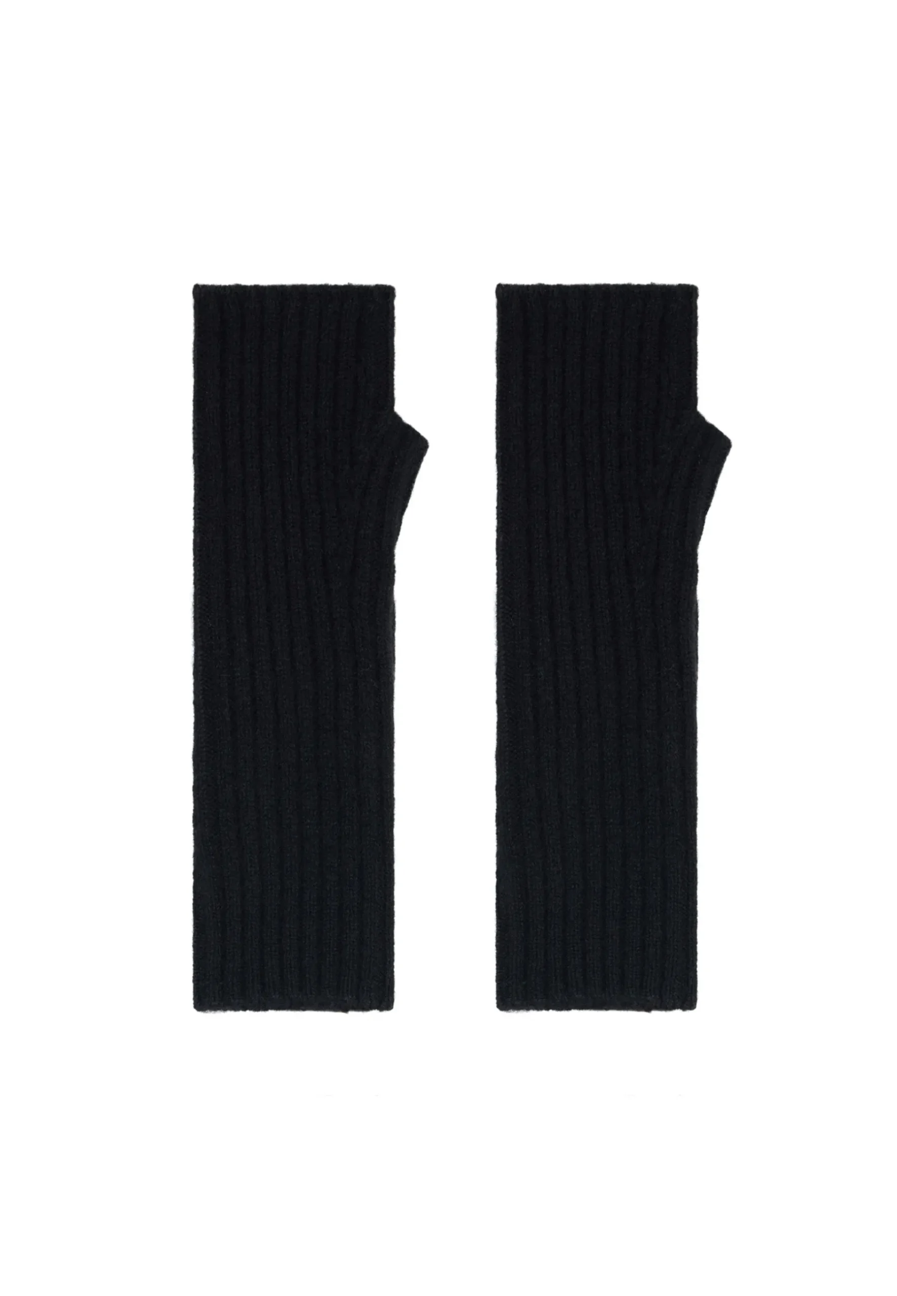 Montagut Accessoires-Mitaines unisexe en cachemire - Lena 01-Noir