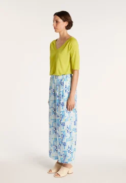 Montagut Pantalons Et Shorts-Pantalon à motifs mosaïque - Agadir 06-Bleu moyen