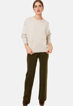 Montagut Pantalons Et Shorts-Pantalon à poches en laine mérinos - Gaetane 83-Kaki
