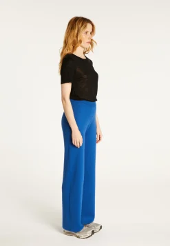 Montagut Pantalons Et Shorts-Pantalon à poches en laine mérinos - Gaetane 03-Bleu foncé