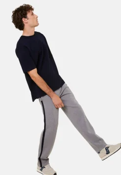 Montagut Pantalons Et Shorts-Pantalon à poches en laine mérinos et Fil Lumière - Franck 09-Gris moyen