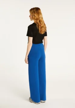 Montagut Pantalons Et Shorts-Pantalon à poches en laine mérinos - Gaetane 03-Bleu foncé