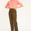 Montagut Pantalons Et Shorts-Pantalon à poches en lin - Victoire 83-Kaki