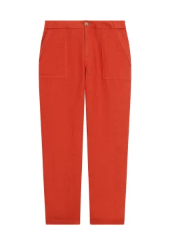 Montagut Pantalons Et Shorts-Pantalon à poches en lin - Dimitri 20-Rouge foncé