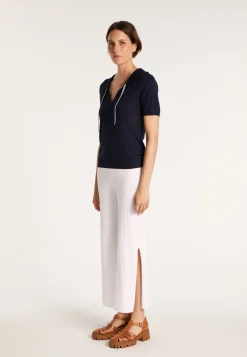 Montagut Pantalons Et Shorts-Pantalon avec fente sur le côté - Jaguar 02-Blanc