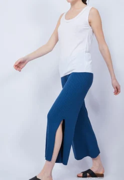 Montagut Pantalons Et Shorts-Pantalon avec fente sur le côté - Jaguar 03-Bleu foncé