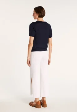 Montagut Pantalons Et Shorts-Pantalon avec fente sur le côté - Jaguar 02-Blanc