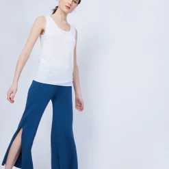 Montagut Pantalons Et Shorts-Pantalon avec fente sur le côté - Jaguar 03-Bleu foncé