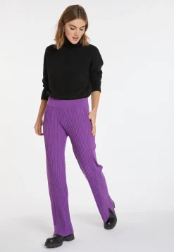 Montagut Pantalons Et Shorts-Pantalon en laine mélangée - Carmen 17-Violet