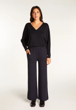 Montagut Pantalons Et Shorts-Pantalon en laine mélangée - Rebecca 05-Bleu marine