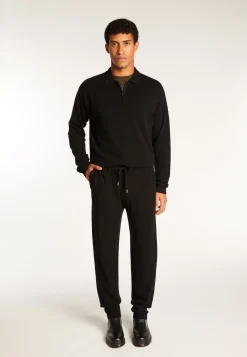 Montagut Pantalons Et Shorts-Pantalon en laine mélangée - Theodore 01-Noir