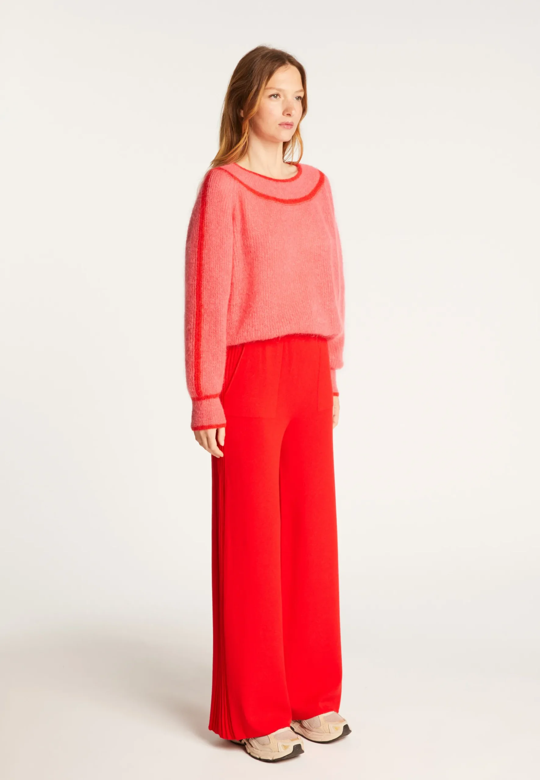Montagut Pantalons Et Shorts-Pantalon en laine mélangée - Rebecca 52-Rouge