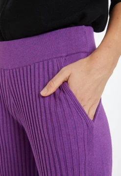 Montagut Pantalons Et Shorts-Pantalon en laine mélangée - Carmen 17-Violet