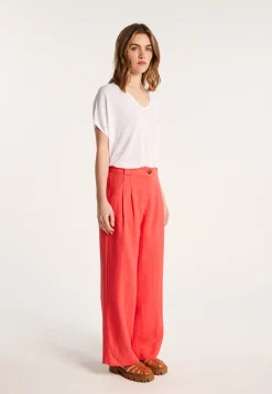 Montagut Pantalons Et Shorts-Pantalon en lin - Danielle 52-Rouge