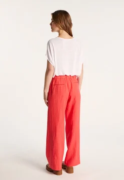 Montagut Pantalons Et Shorts-Pantalon en lin - Danielle 52-Rouge