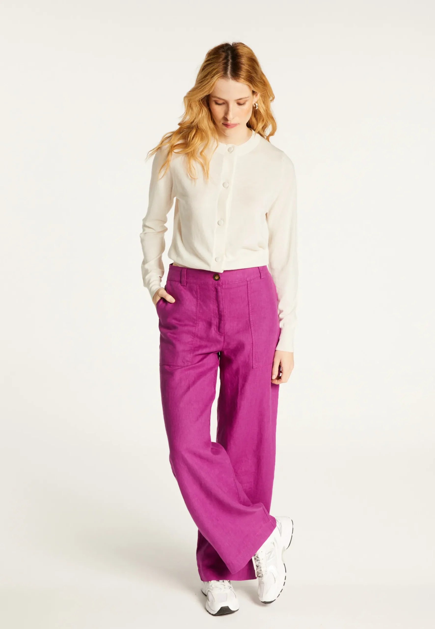 Montagut Pantalons Et Shorts-Pantalon en lin - Ella 16-Violet clair