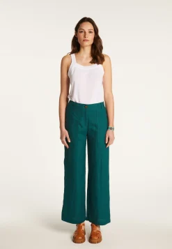 Montagut Pantalons Et Shorts-Pantalon en lin - Ella 93-Emeraude