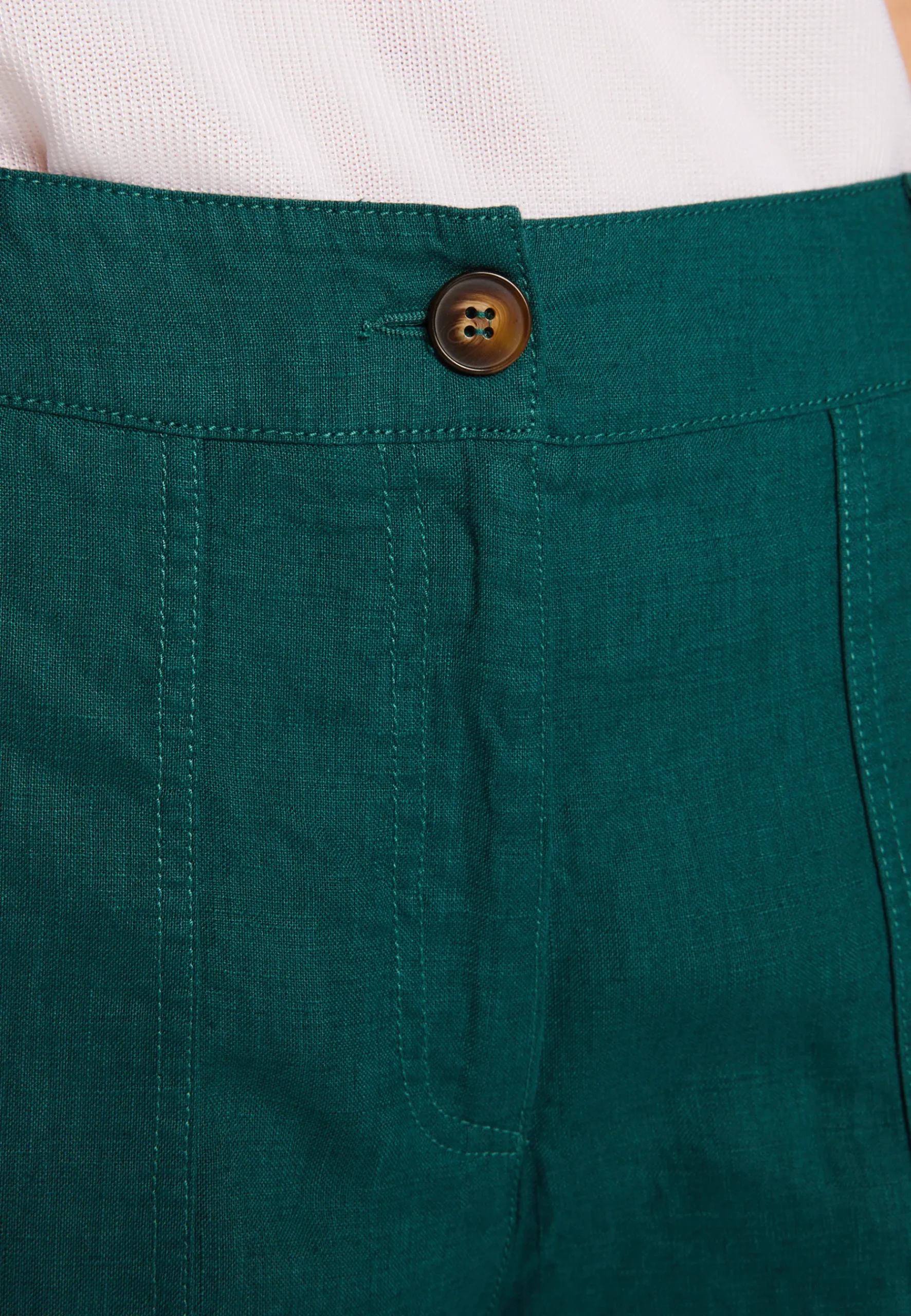 Montagut Pantalons Et Shorts-Pantalon en lin - Ella 93-Emeraude